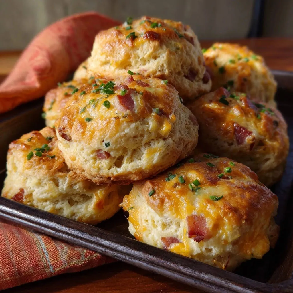 No More Dry Biscuits: Perfect Your Savory Cheesy Bacon Delight